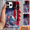 Maxcorners Fishing American Flag Personalized Name 3D Phone Case  (13 Fish Species)