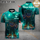 Maxcorners Darts Hiphop Bear Neon Style Multicolor Customized Name, Team Name 3D Shirts