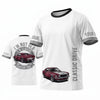 Maxcorners Personalized Car Classic Muscle Car 3D T-Shirt – Black Burgundy Classic Drive and Silver Muscle Car