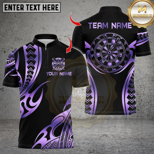Maxcorners Polynesian Tattoo Dartboard Multicolor Customized Name, Team Name 3D Shirts