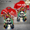Maxcorners Billiards Cute Panda 8 Ball Multicolor Customized Name, Team Name 3D Shirt