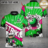 Maxcorners Bowling Strike Teddy Green Splash Multicolor Customized Name, Team Name 3D Shirts