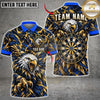 Maxcorners Darts Majestic Eagle Mascot Feather Wings Talons Target Board Graphic Multicolor Customized Name, Team Name 3D Shirts