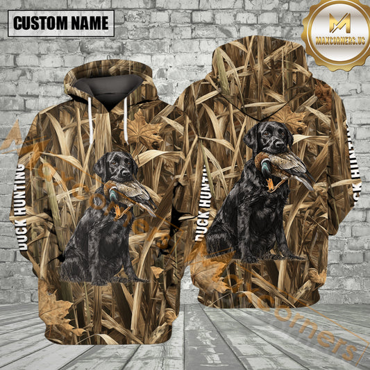 Maxcorners Duck Hunting Funny Black Lab Duck Hunter All Over Print Shirt Best Gift For Hunter