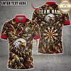 Maxcorners Darts Majestic Eagle Mascot Feather Wings Talons Target Board Graphic Multicolor Customized Name, Team Name 3D Shirts