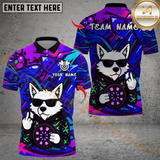Maxcorners Graffiti Wolf Darts Multicolor Customized Name, Team Name 3D Shirts