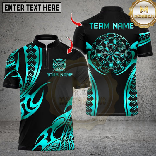 Maxcorners Polynesian Tattoo Dartboard Multicolor Customized Name, Team Name 3D Shirts