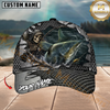 Maxcorners Fishing Skull Angler Torn Metal Personalized 3D Cap