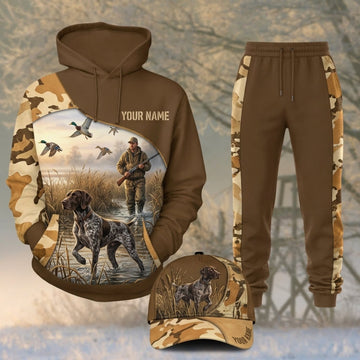 Maxcorners Duck Hunting Waterfowl Hunting Sunset Brown Personalized 3D Shirts