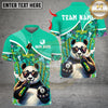 Maxcorners Billiards Cute Panda 8 Ball Multicolor Customized Name, Team Name 3D Shirt