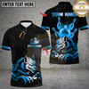 Maxcorners Bowling Wolf Strike Gold Fury Multicolor Customized Name, Team Name 3D Shirts