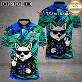 Maxcorners Graffiti Wolf Darts Multicolor Customized Name, Team Name 3D Shirts