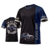 Maxcorners Personalized Car Classic Muscle Car 3D T-Shirt – Black Burgundy Classic Drive and Silver Muscle Car