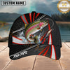 Maxcorners Fishing Red White Graphic Personalized 3D Cap
