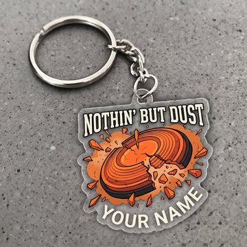 Maxcorners Clay Shooting Nothin But Dust Broken Clay Targets Customized Name 3D Keychain And Ornament