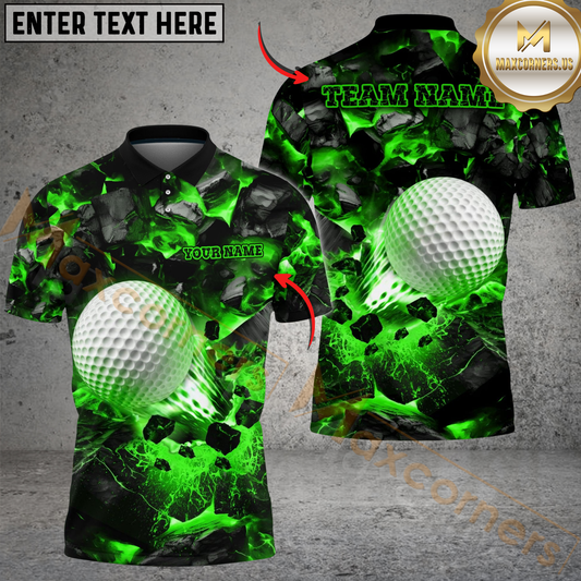 Maxcorners Golf Swing And Destroy Design Personalized Name, Team Name 3D Shirt (4 Colors)