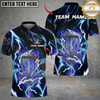 Maxcorners Lightning Strike Disc Golf Polo Personalized Name, Team Name 3D Shirt (4 Colors)