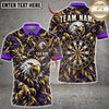 Maxcorners Darts Majestic Eagle Mascot Feather Wings Talons Target Board Graphic Multicolor Customized Name, Team Name 3D Shirts