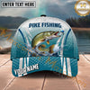 Maxcorners Fishing Catfish Honeycomb Splash Personalized Name 3D Cap (12 Fish Species)
