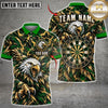 Maxcorners Darts Majestic Eagle Mascot Feather Wings Talons Target Board Graphic Multicolor Customized Name, Team Name 3D Shirts