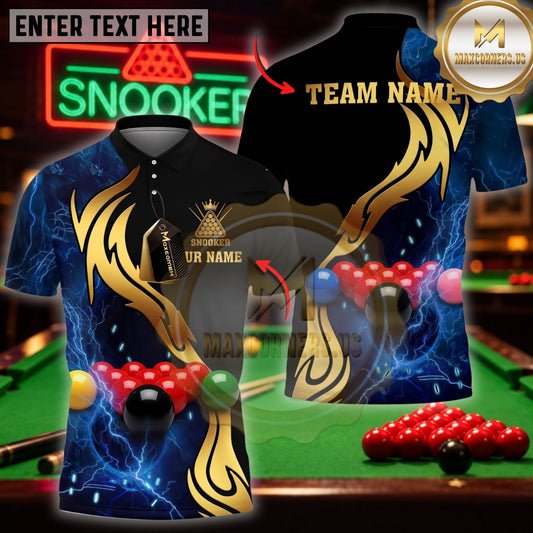 Maxcorners Pool Sport Top Futuristic Cyberpunk Vibe Multicolor Customized Name 3D Shirt