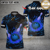 Maxcorners Bowling Flame Multicolor Customized Name, Team Name 3D Shirts 656