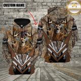 Maxcorners Forest Hunter Deer Hunting Custom Name Shirt 3D All Over Printed Clothes