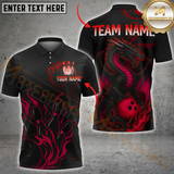 Maxcorners Bowling Dragon Multicolor Customized Name, Team Name 3D Shirts