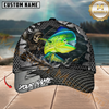 Maxcorners Fishing Skull Angler Torn Metal Personalized 3D Cap