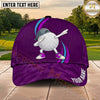 Maxcorners Golf Dabbing Golf Ball Cartoon Dynamic Stripe Personalized Name 3D Classic Cap