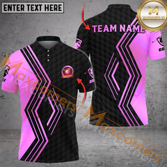 Maxcorners Golf Line Breaker Multicolor Option Customized Name, Team Name 3D Polo Shirt