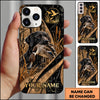 Maxcorners Duck Hunting German Wirehaired Pointer Golden Mallard Hunting Badge Personalized Name 3D Phone Case - Black Labrador Retriever - Pintail