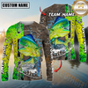 Maxcorners Fishing Skin Fish Sport Jersey Sun Protection Personalized Name, Team Name Long Sleeve Shirt