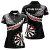 Maxcorners Personalized US Flag Tribal Dart Shirts For Men Custom Team Polo & Quarter Zip Dart Jerseys LM1605