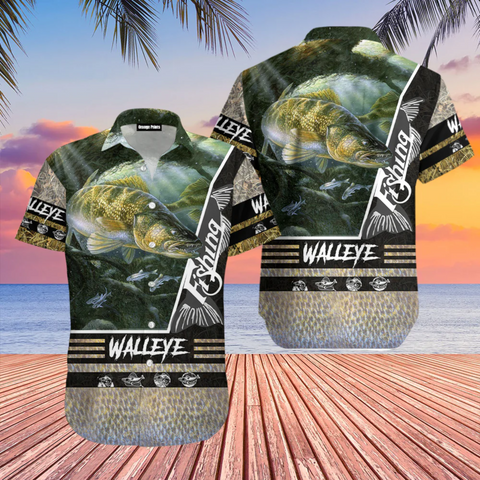 Maxcorner Walleye Fishing Hawaiian Shirt