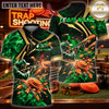 Maxcorners Trap Shooting Shotgun & Explosive Clay Target Graphic Multicolor Customized Name, Team Name 3D Shirts
