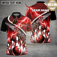 Maxcorners Thunder Breaker Bowling Jersey Multicolor Options Personalized Name, Team Name 3D Shirt