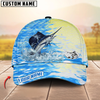 Maxcorners Fishing Blue Lake Pattern Personalized Cap (13 Breeds)