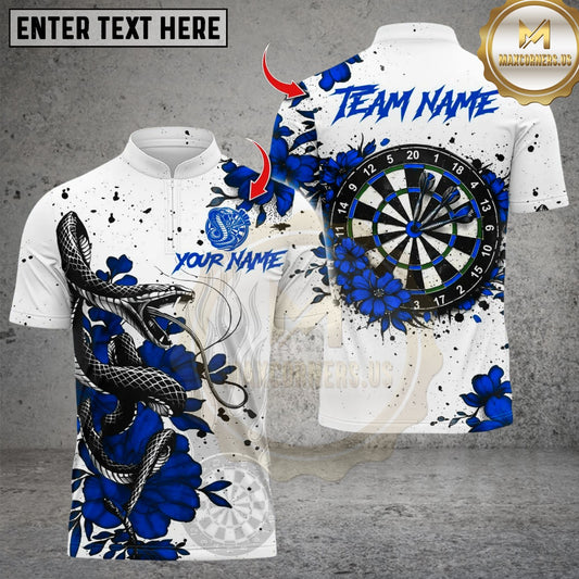 Maxcorners Darts Snake Flower Dartboard Design Multicolor Customized Name, Team Name 3D Shirts