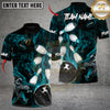 Maxcorners Crimson Howl: Strike Night Bowling Multicolor Customized Name, Team Name 3D Shirts