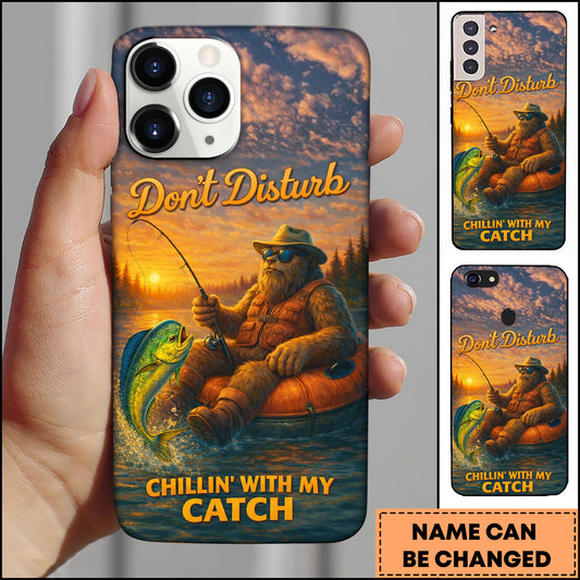Maxcorners Mahi-Mahi Fishing Chill Sunset Cartoon Style Personalized Name 3D Phone Case