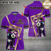 Maxcorners Billiard Premium Gold Line 8 Ball Pool Cartoon Multicolor Customized Name, Team Name 3D Shirt