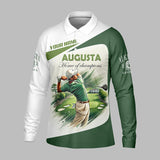 Maxcorners Custom Augusta Golfer Home Of Champions Men's Golf Polo Shirt, Mens Golf Gift, Mens Golf Shirt