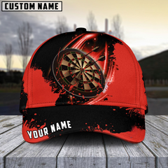 Maxcorners Darts Fire Multicolor Personalized Name 3D Cap