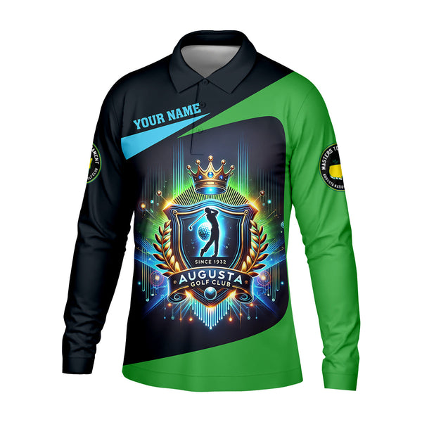 Maxcorners Augusta Golf Club Custom Men's Golf Polo Shirt, Funny Gift For Golfer