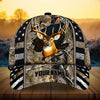 Maxcorners Cool US Flag Ragged Deer Hunting Camo Pattern 3D Multicolor Personalized Cap