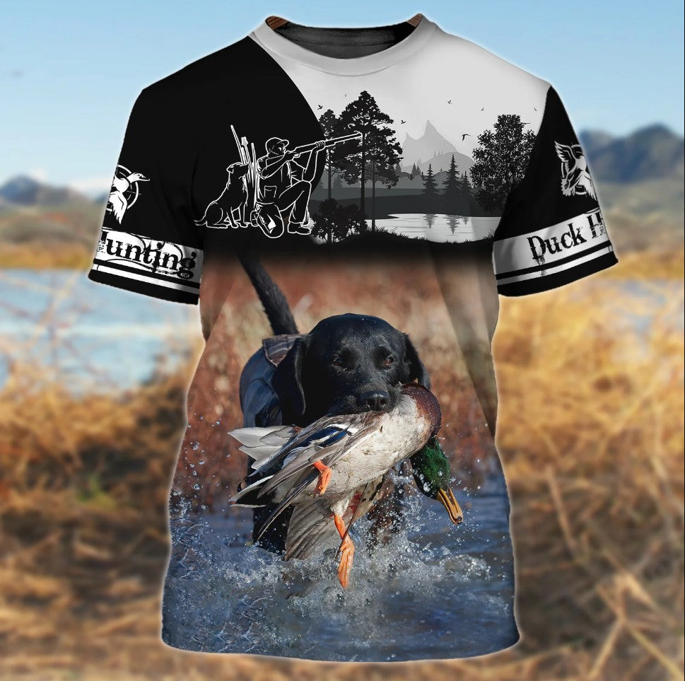 Maxcorners Huntaholic Duck Camo Shirt 3D All Over Printed Clothes