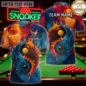 Maxcorners Billiard Jersey Dragon Spirit Emblem Customized Name 3D Shirt