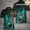 Maxcorners Bowling Splash Paint Dot Multicolor Customized Name, Team Name 3D Shirts