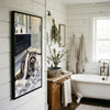 Maxcorners Funny Raccoon Bathroom Mess with Toilet Paper Canvas Wall Art